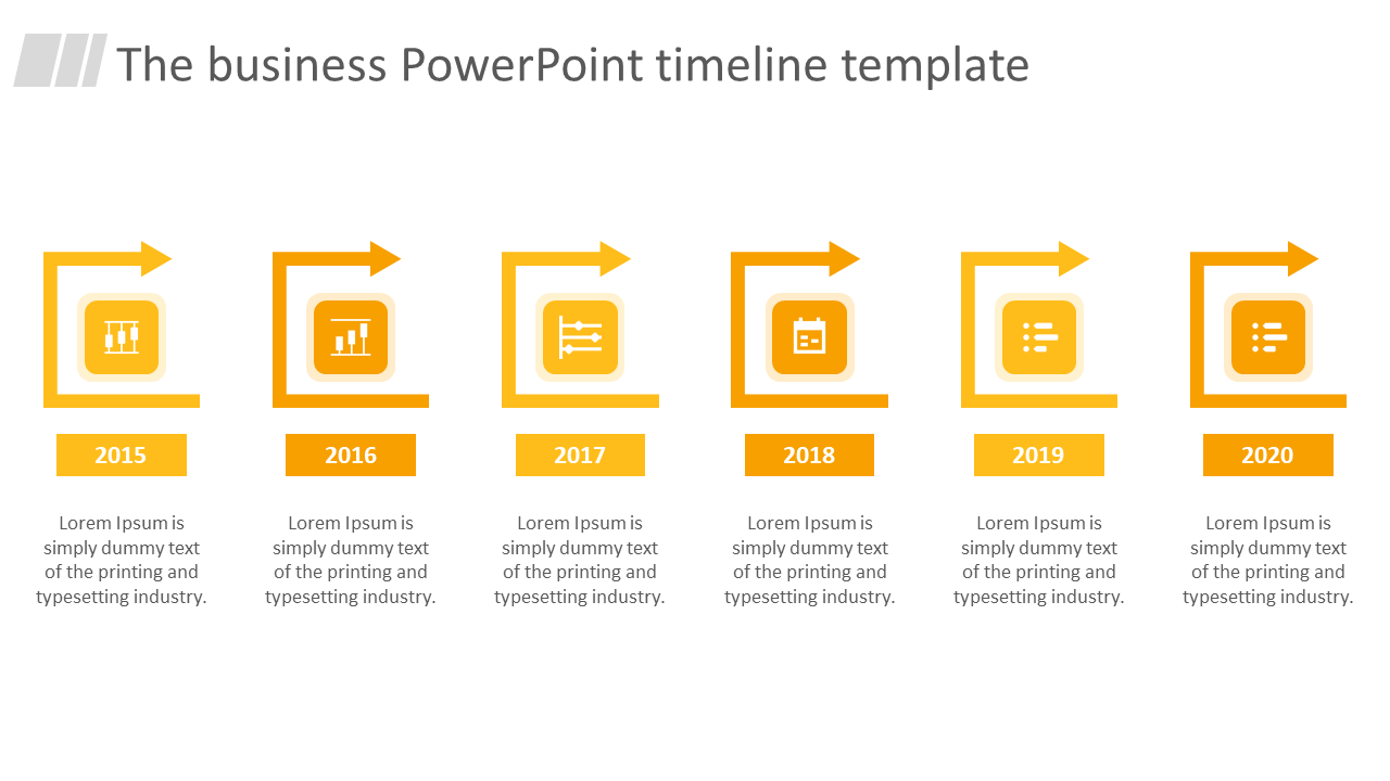 powerpoint timeline template-6-yellow